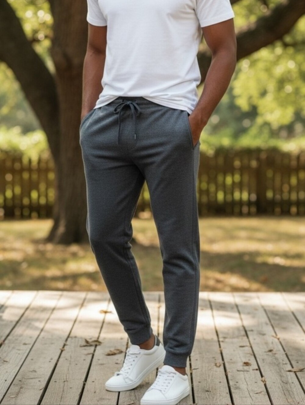 Tommy Bahama Mens Medium Essential Jogger Lounge Pants Gray Tapered